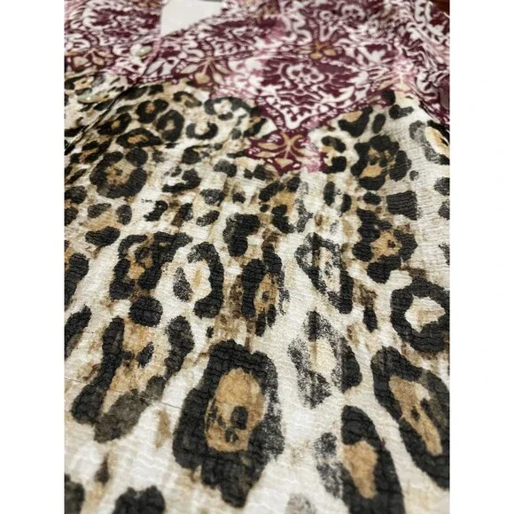 🔥 ALFRED DUNNER Floral Leopard V-Neck Shell Button Blouse 12 EUC! 🔥 - Picture 5 of 11